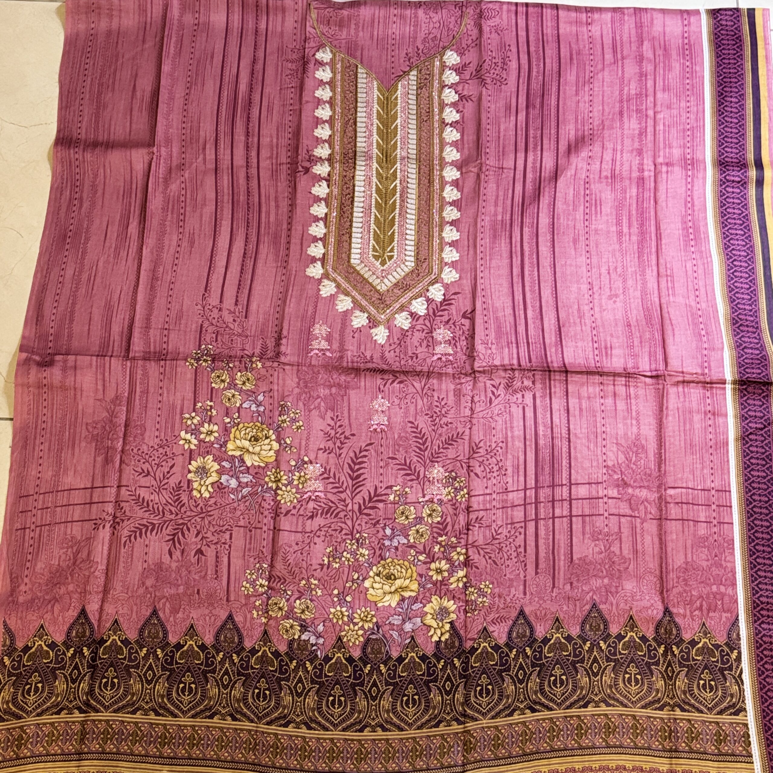 floral digital lawn suit 3 piece unstitched