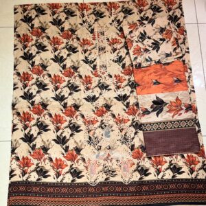 bin saeed autumn bloom embroidered cotton unstitched 3 piece