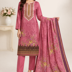 3 Piece Embroidered Lawn Suit (Unstitched)