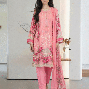 3 Piece Lawn Embroidered Suit (Pret)