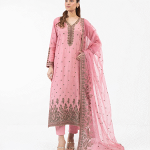 3 Piece Embroidered Chiffon Suit (Unstitched)