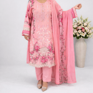 3 Piece Lawn Embroidered Suit (Pret)