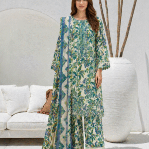 3 Piece Premium Lawn Embroidered Suit (Pret)