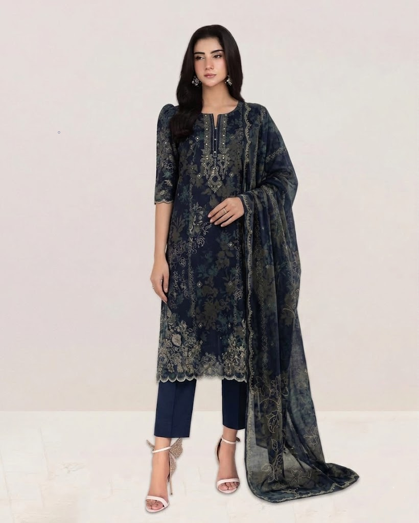3 Piece Printed Lawn Suit ( Unstitched )