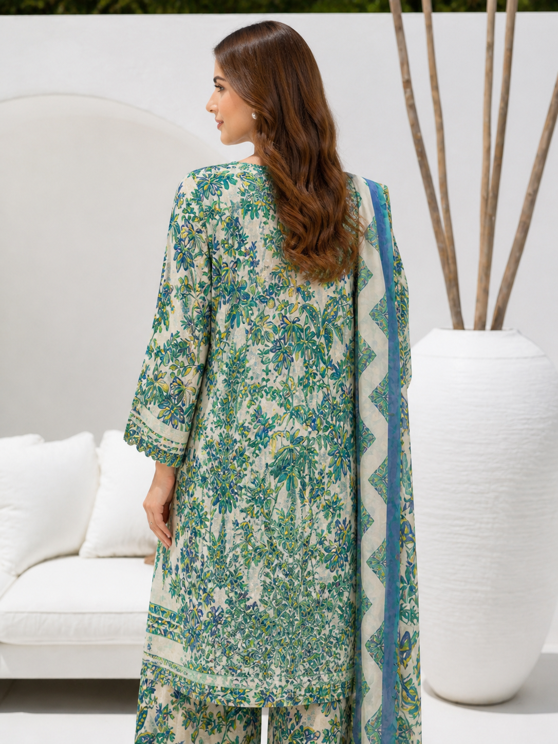 3 Piece Premium Lawn Embroidered Suit (Pret) - Image 3